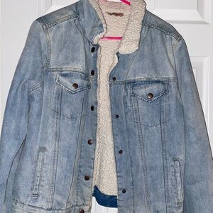 super cute Sherpa lined jean jacket